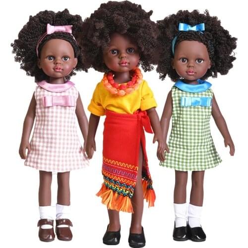 Reborn dolls 14.5-Inch Girl Doll Vinyl Dress-up Fashion Doll Black Doll Girl Gift reborn babies reborn doll kit reborn doll
