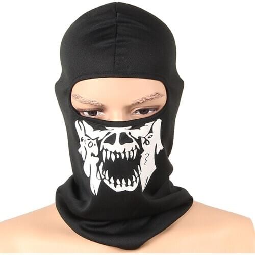 Skull Skeleton Mask Outdoor Motorcycle Bicycle Multi Function Headwear Hat Scarf Half Face Ski Masks 04