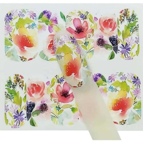 Nail Art Tips Decorations Decals DIY Manicure Slider Embossed Nail Sticker Feathe Adhesive A08