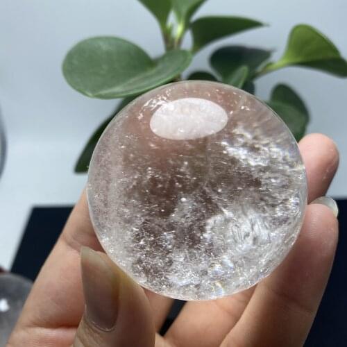 Natural Clear White Crystal Quartz Sphere Ball Specimen Collection Healing Home Decoration Gift