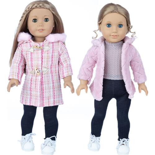 2021 New Fashion Fleece Fit for American Girl Doll Clothes 18-inch Doll , Christmas Girl Gift(only sell clothes)