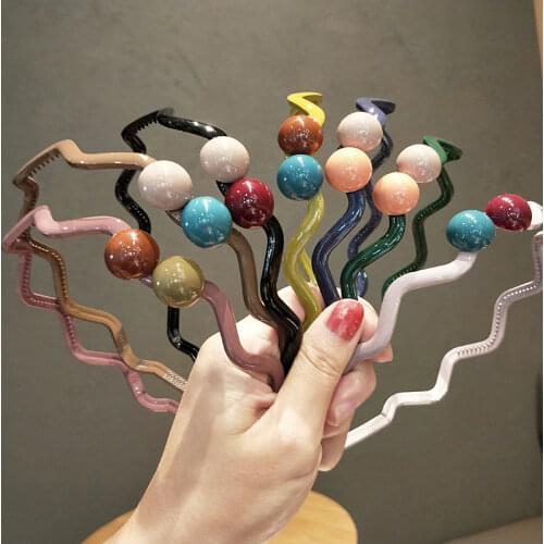 Fashion Korea Soft Headband for Women Hairband Beads Bezel Girls Simple Hoop for Hair Girls Headbands Headwear Hair Accessories