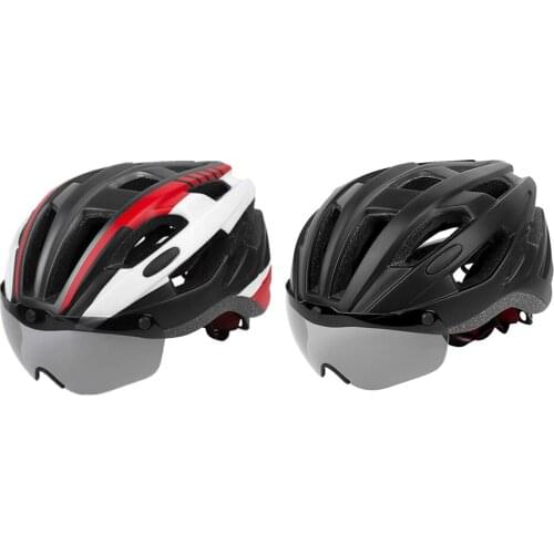 Ultralight Bike Bicycle Helmet Triathlon Helmet Sun Visor Helmet With Goggles