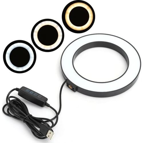 LED Ring Light Fill Energy Saving Light Lamp Photographic Equipment For Phone Live Broadcast Selfie 16cm 2900-6500K