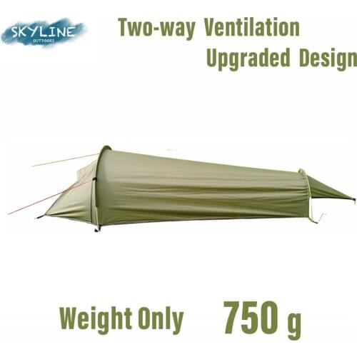 Outdoor Ultralight Tent 1 Person For Tourism Cycling Camping Tents Backpacking Waterproof Sleeping Bag Car Travel Equipment