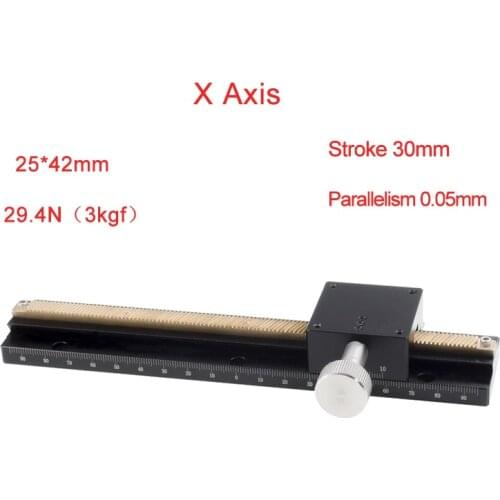 X Axis 25mm Long-range Dovetail Trimming Slide Dovetail Slide Table Sliding stage Manual Displacement Platform