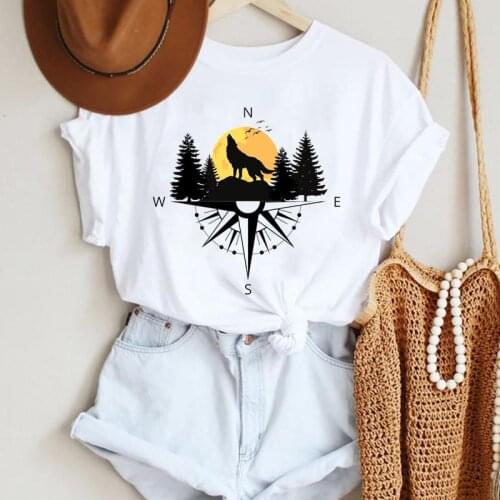 Women Cartoon Animal Vintage Cute Casual Style Fashion Summer Lady Print Tee Graphic T Top Female Tshirts Clothes T-Shirt