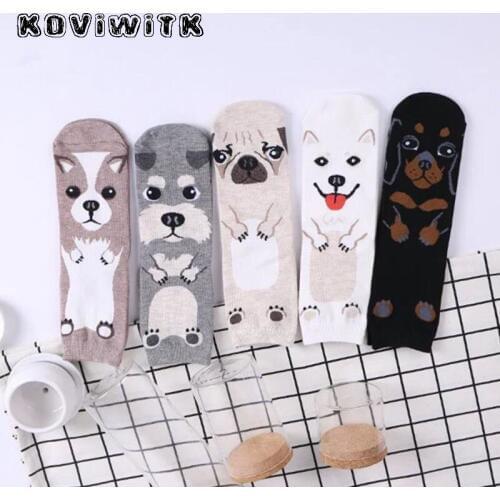 Funny socks women happy socks harajuku short woman cartoon white for ladies animal socks printed 2019 fun fashion luxury womens