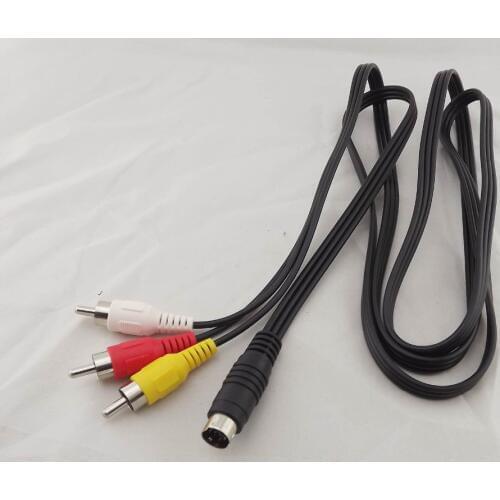 1pc 5ft S-Video 7 Pin Male To 3 RCA Plug AV Audio Video Adapter Cable PC Laptop TV 1.5m