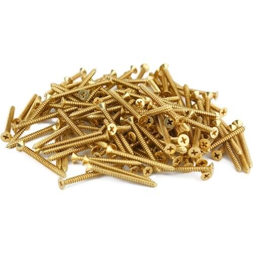 10pcs M4 Cross Recessed Countersunk Head Screw Pure Copper Self-Tapping Screw Bronze/Brass Nail Furniture Extension Wood Screw