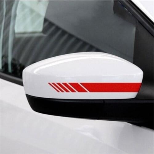 2pcs Rear View Mirror Stickers Car Styling PVC Car Sticker Rearview Mirror Side Decal Stripe