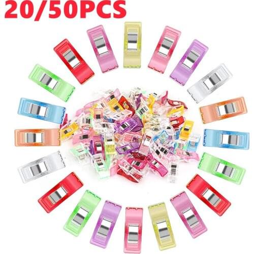 20/50Pcs DIY Sewing Clips Multipurpose Hemming Clip for Quilting Patchwork Plastic Clips Fabric Craft Clamps Sewing Accessories