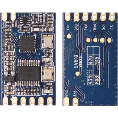 200PCS SI4432 GFSK SV610 in 433MHz Wireless Transmitter and Receiver Module with MCU 40 Frequency Channels