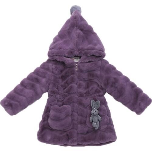 2020 Winter Coat For Children Girls Princess Coats Fur Soft Warm Hooded Autumn Coats Kids Outercoats Clothes Thick Casual Cute