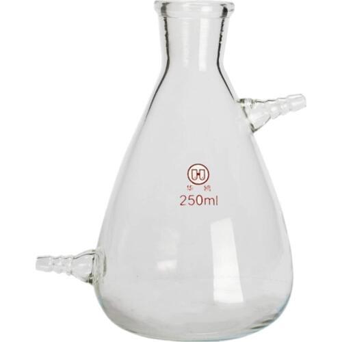 Deschem Glass Filtering Erlenmeyer Flask with Two Suction Vacuum Adapter Lab Filtration Bottle