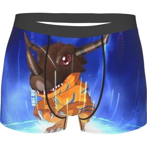 Digimon Adventure Anime Television Series Greymon Underpants Breathbale Panties Mens Underwear Sexy Shorts Boxer Briefs
