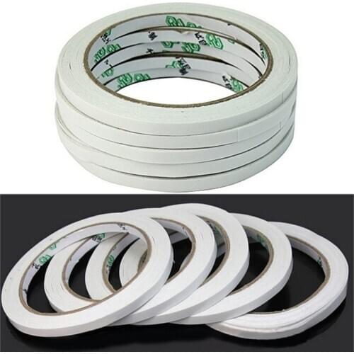 2 Rolls White Double Sided Tape Sticker Gel Adhesive Double Sided Tape Office School Supplies High Quality Adhesive