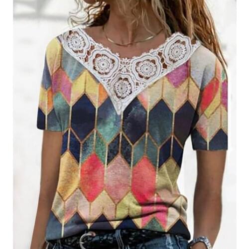 T-shirt womens fashion non positioning printing round neck short sleeve top 2021 summer new loose casual comfortable sexy women