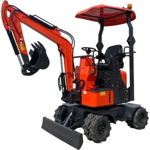 CE EPA China Factory Hydraulic Wheel Excavator 1.5Ton Mini Excavator Mini Bagger For Sale