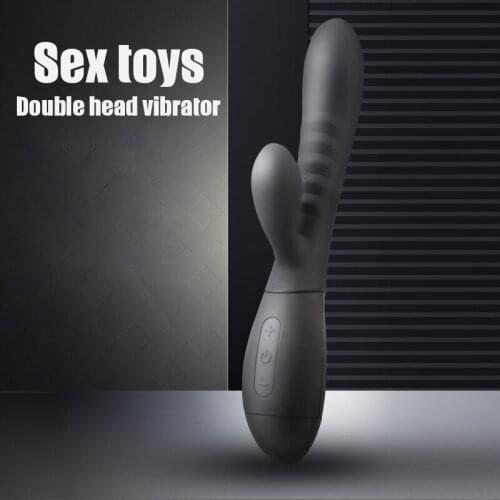 Hot Double-headed Vibrator 21*3CM AV Stick with Ripples Masturbation Device Adult Sex Toy for Women Men sy998