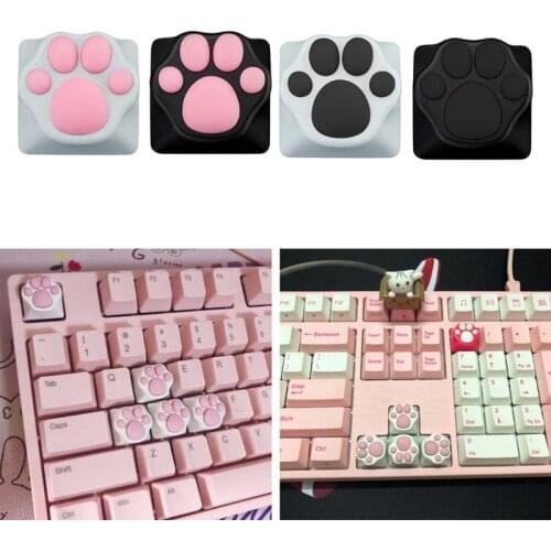 Personality Customized ABS Silicone Kitty Paw Artisan Cat Paws Pad Keyboard keyCaps for cherry MX Switches 53CF