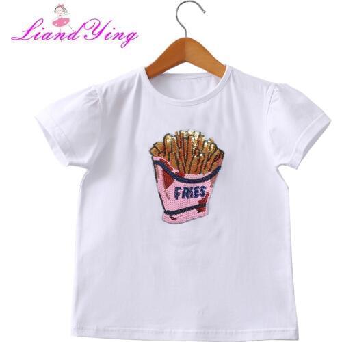 LiandYing Girls' Printed T-Shirts
