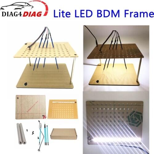 Lite LED BDM Frame 4pcs BDM Pin Probe Adapters Upgrade ECU Programming AdapterFits for ECU Brush&Write Ecu Modified&Programming