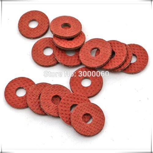 M6*12mm(OD)*1mm(Thickness) Red Steel Paper Insulation Spacer Gasket Washer 1000pcs/lot