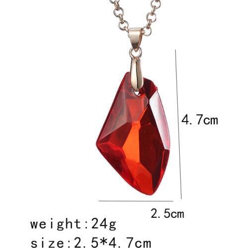 Fashion Movie Charm Sorcerer Philosophers Magic Stone Necklace Red Acrylic Pendant Potter Jewelry For Men Women Gifts