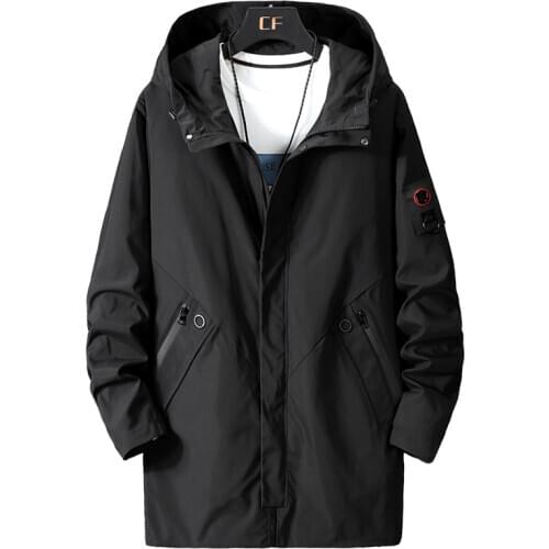 2020 large size 10XL 9XL 8XL 7XL spring autumn overcoat long hooded windbreaker men jacket mens tooling jacket loose 300 kg top