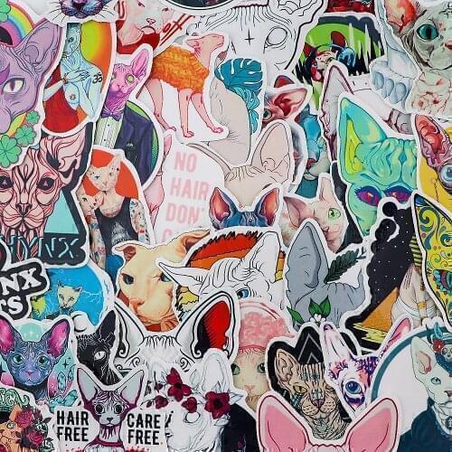 DB710 45pcs/set Cartoon Cat Stickers Home Decoration DIY Scrapbook Diary Photo Album Cell Phone Planner Wall Decoration Stickers