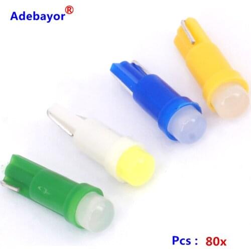 New High Quality 100X T5 1 SMD Led Ceramic Car Auto Side car styling Wedge Gauge Dashboard Instrument Lights Lamp Bulb DC12V