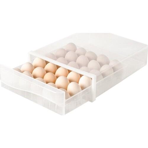 Organization Egg Crisper Refrigerator Storage Container Durable Environmentally Friendly Clear Multifunction 4 Grid Eggs Drawer