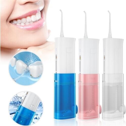 Portable Oral Irrigator Dental Water Flosser Tips USB Rechargeable Water Jet Flosser 175ML Irrigator Cleaning Teeth IPX7