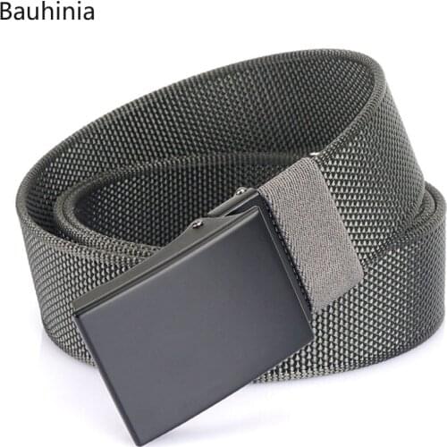 Bauhinia Brand Quick-drying/Durable Mens High-quality Tactical Belt Zinc Alloy Buckle Adjustable Design Canvas Belt 120*3.8cm