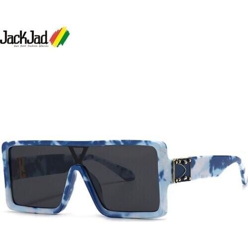 JackJad New Fashion Cool Blue Sky White Cloud Style Shield Sunglasses Millionaires Brand Design Sun Glasses Oculos De Sol ZE9129
