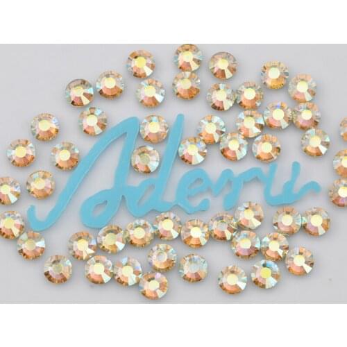 Aderu jonquil AB 808 super shiny lead free crystal hot fix rhinestone for nail art ornament garment shoe phone car decoration