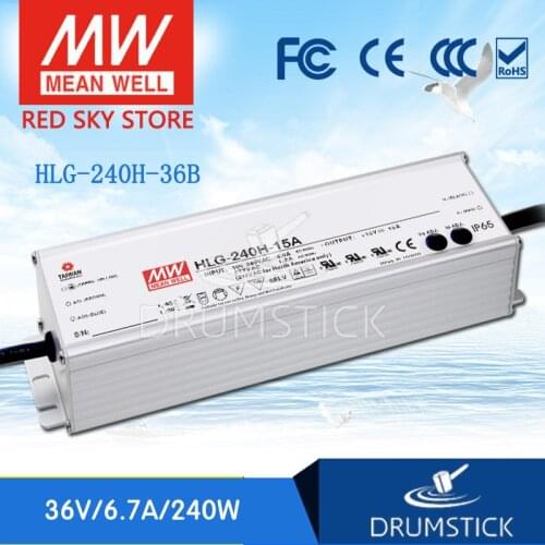 Only 11.11)MEAN WELL HLG-240H-36B (2Pcs) 36V 6.7A meanwell HLG-240H 36V 241.2W Single Output LED Driver Power Supply B type