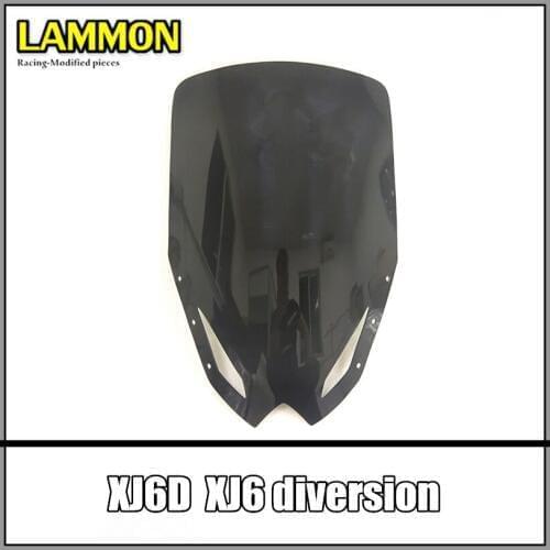 XJ6 D NEW Motorcycle Accessories Black and transparent Windshield For YAMAHA XJ6D XJ6 diversion