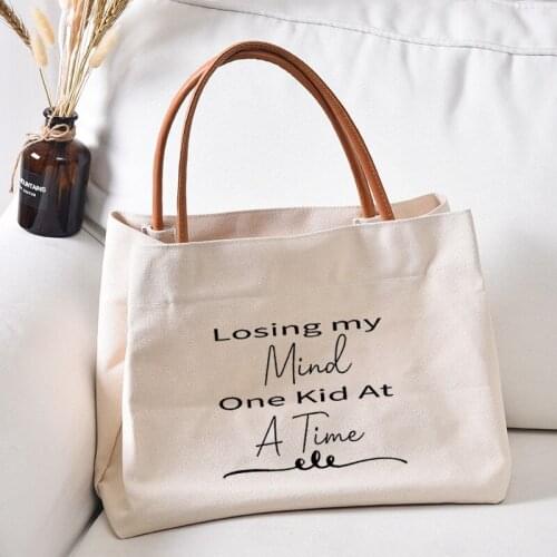 Mother Bag Women Lady Funny Printed Canvas Tote Bag Camping Bag Handbag Beach Bag Shopping Travel Bag Mom Mama Gift