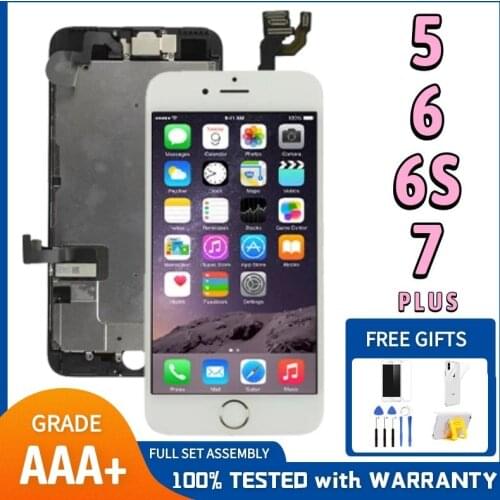 AAA+ LCD Display For iPhone 6 6S Plus 7 8 Touch Screen Replacement For iPhone 5 5S SE 5C 6P 6SP 7P 8P Screen No Dead Pixel Tools