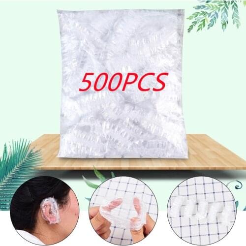 100pcs Disposable Waterproof Transparent Ear Cover Bath Shower Salon Ear Protector Household Hair Dyeing Earmuffs Hot Sale