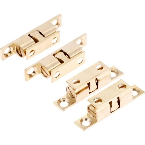 4Pcs Metal Double Ball Latch Clip Lock Touch Roller Cupboard Drawer Cabinet Door Latch Catches Touch Bead Furniture Hardware42mm