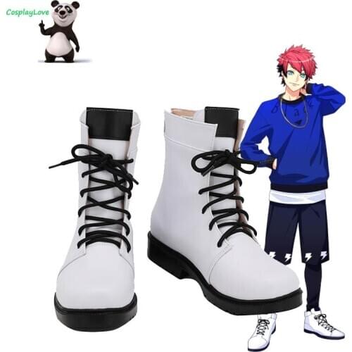 A3! Nanao Taichi White Shoes Cosplay Long Boots Leather Custom Made For Halloween Christmas