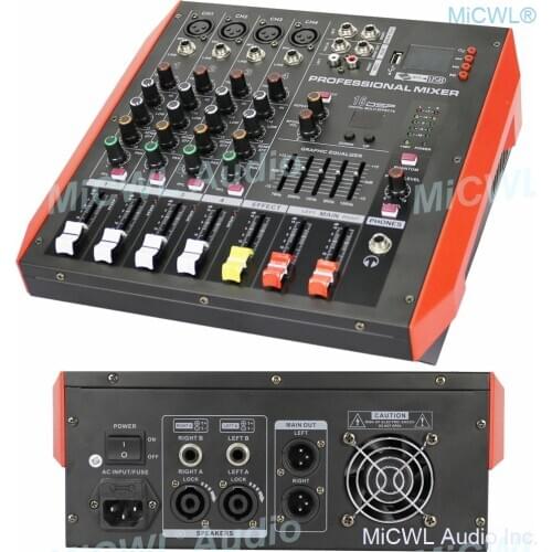 New Generation 800W Bluetooth Audio Mixer Mixing Console 4 Channel Sound Karaoke Music Live 2 Channel Power Amplifier Mixer