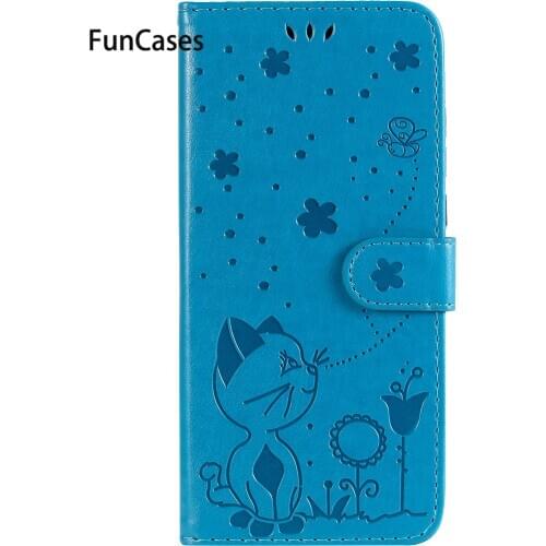 Cat PU Leather Book Wallet Phone Pouch Cover For Huawei Play 4T Pro Hot Cases Holsters Clips carcaso Honor Telefoon Positivo