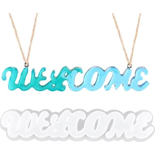 Welcome Doorplate Silicone Casting Resin Molds Jewelry Tools For DIY Resin Doorplate Indicator Uv Epoxy Clay Handmade Artcraft