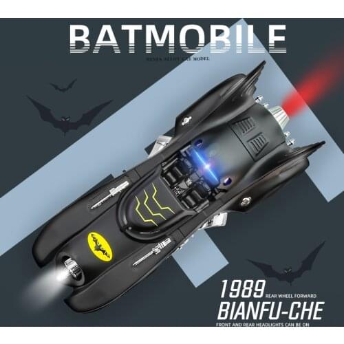 Classic Movie Car Batmobile Car Alloy Car Model Diecasts & Toy Metal Car Collection Sound and light Simulation Car Toy Kids gift