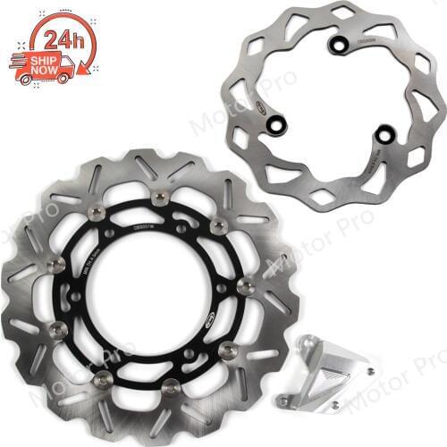 For Kawasaki Ninja 250R 2008 2009 2010 2011 Front Rear Brake Disc Disk Rotor Kit Motorcycle Accessories 250 R 08 09 10 11 BLACK