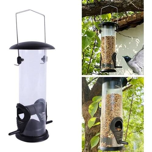 Bird Feeder Removable Parrot Seed Food Container Automatic Outdoor Hanging Feeding Holder Bird Cage Accessories Bird Supplies